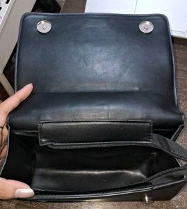 Chic Black Studded Sling Bag