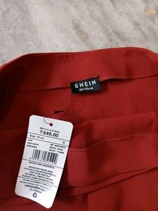 Chic Red Wrap Mini Skirt