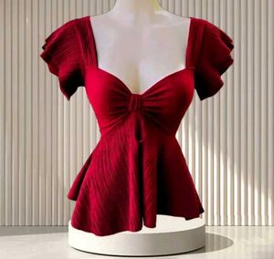 Red Peplum pinterest Top