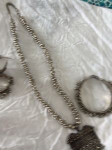 Oxidized Silver Necklace &amp; Earring Set