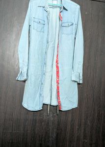 Light Wash Denim Shirt Dress