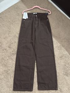 Brown Straight Leg Jeans