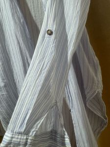 Blue Striped Oversized Shirt