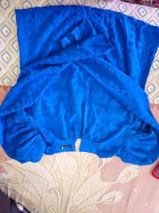 Vibrant Blue Textured top