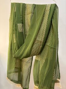 New Elegant Green Dupatta with Gold Embroidery