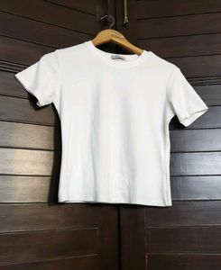 Classic White Crew Neck T-Shirt