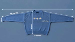 POWDER BLUE DAISY EMBROIDERED KNIT SWEATER