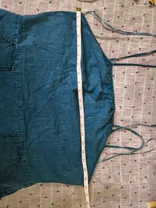 Blue Denim Sundress with Pockets
