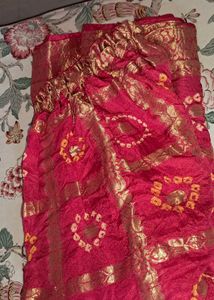 Beautiful Red Bandhej Lehenga 💃💃
