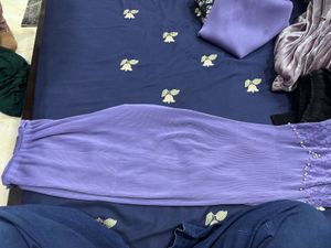 Lavender Kurta coord Set with Pearl Embellishments