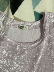 made in USA Crushed Velvet Crop Top