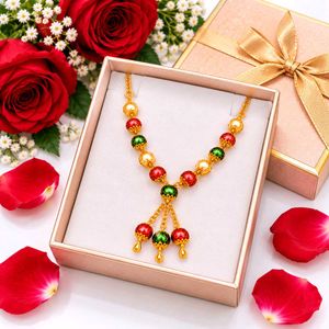 Gold Tone Beaded Necklace