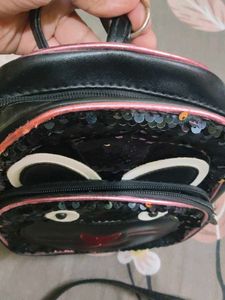 Cute Black Cat Sequin Backpack