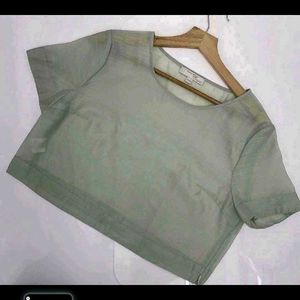 VeromodaCute Green Crop Top