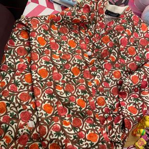 Beautifully Printed woolen coat