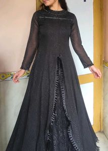 Elegant Black Gown with Sparkle