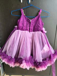 Sparkly Purple Tulle Party Dress