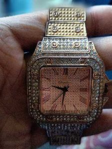 Blinged Out Square Watch
