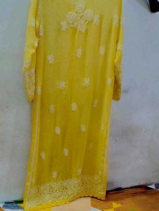 Yellow Lucknowi Chicken Curry Kurta