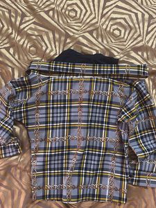 Chic Plaid Chain Print Shirt