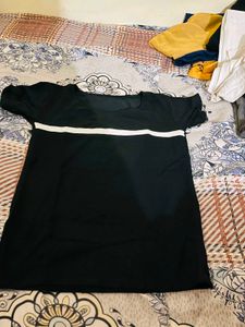 Black T-Shirt with White Pant