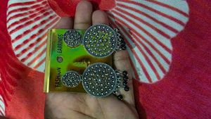 Oxidized Silver Ethnic Earrings