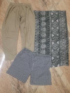 Clothing Bundle - Pants, Shorts, Scarf