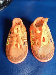 Cute Orange Fila Kids' Squeaky Shoes