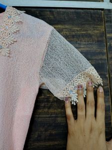 Vintage Luxury Peach Kurti Set