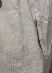 Men's Light Green Short Sleeve Linen Shirt
