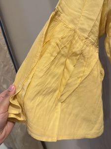 Biba Yellow Embroidered Kurti