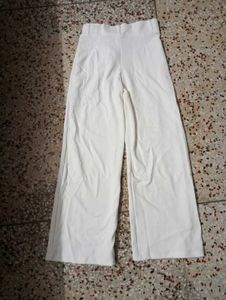 White Wide-Leg Trousers