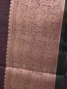 Elegant Purple Silk Saree with Pink Border