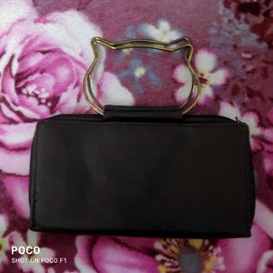 Stylish Black Clutch with Embellishments