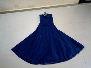 Embroidered Blue Ethnic Gown