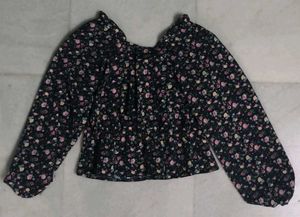 Floral Print Long Sleeve Top