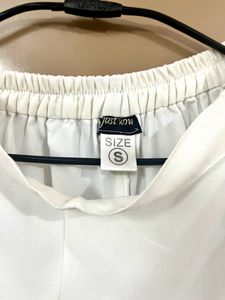 White Flared Georgette Palazzo