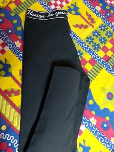 Black Leggings with "Always be you" Waistband
