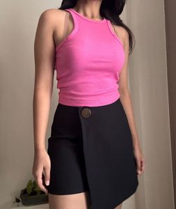 Black Asymmetrical Skort