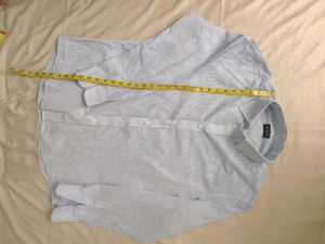 Men's Blue Striped Dress Shirt