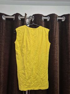 Yellow Sleeveless T-Shirt