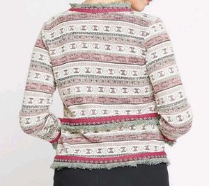 Front open multi color cardigan