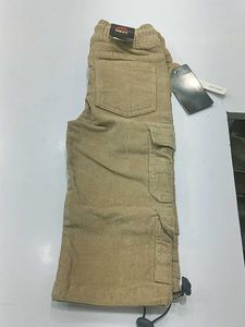 Boys Brown&amp;beige  Corduroy Cargo Pants