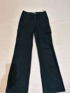 Black Wide Leg Cargo Pants