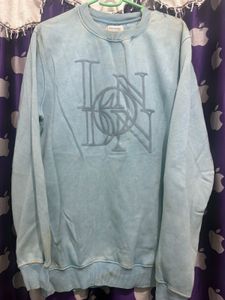 Light Blue Graphic Sweatshirt