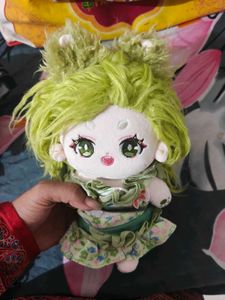 Cute Plush Toy with Green Hair