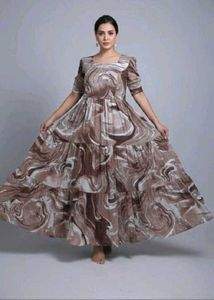 🤎🤍Botique style full flared dress
