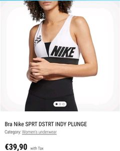 Nike Sport Distort Indy Plunge Sports Bra