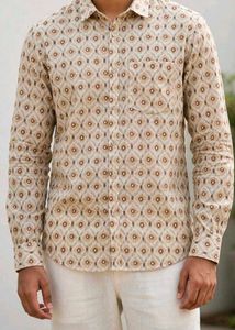 Men's Vintage Patterned Long Sleeve Shirt