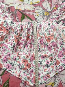 Floral Puff Sleeve Crop Top